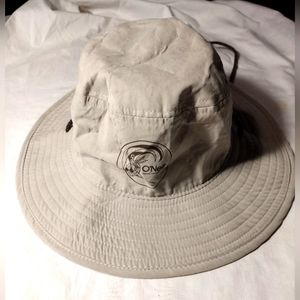 O'Neil Santa Cruz Bucket Sun Hat Tan, 22" Circumference w/ Rope Draw String
